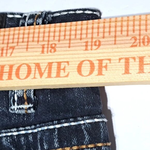 NEW True Luck Jeans Men's 36 X30 Bootcut Classic Stretch Thick Stitch Dark Blast - Picture 11 of 15